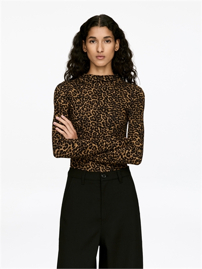 Топ из джерси с высоким воротником артикул 1312496001