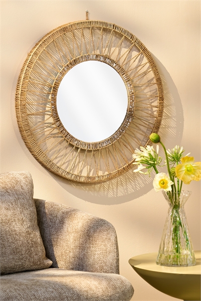 Зеркало в джутовой раме артикул 1278356001