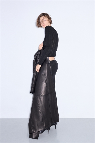 Юбка с ребристой вязкой артикул 1326871001