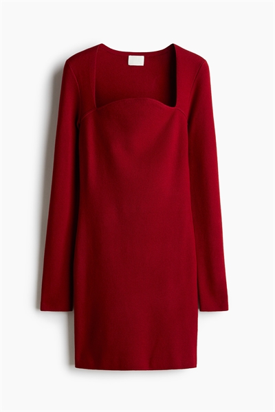 Трикотажное мини-платье артикул 1255888002