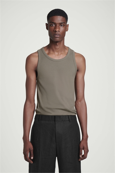 Тонкая майка в рубчик артикул 1150895012