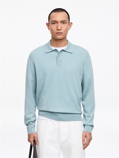 Джемпер-поло из мериноса артикул 0764938053