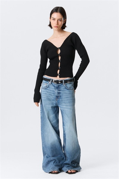 Узкий кардиган с V-образным вырезом артикул 1326189001