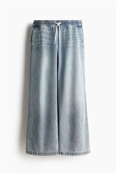 Джинсовые брюки на резинке артикул 1237416004