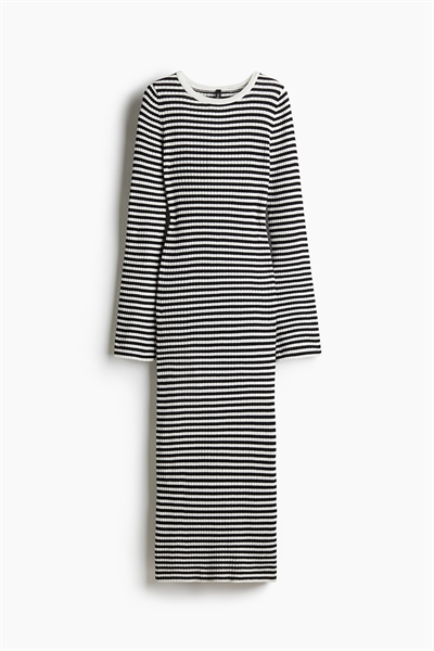 Платье-бодикон из трикотажа в рубчик артикул 1269557002