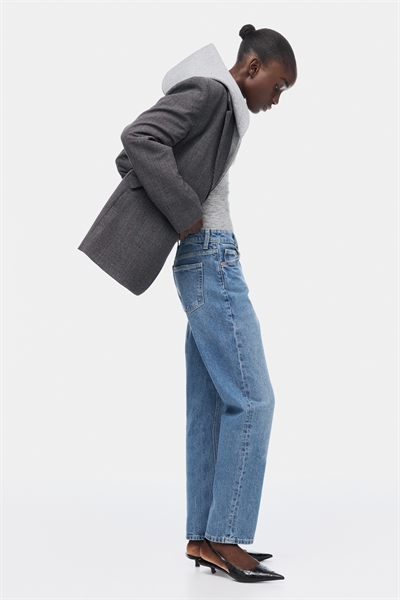 Джинсы Mom Slim Fit с высокой талией по щиколотку артикул 0941666082