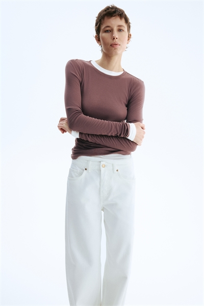 Топ из хлопкового джерси пима артикул 1263426017