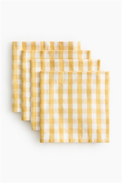 Хлопковые салфетки в упаковке из 4 штук артикул 1291815012