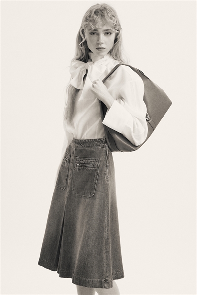 Джинсовая юбка А-силуэта артикул 1330550001