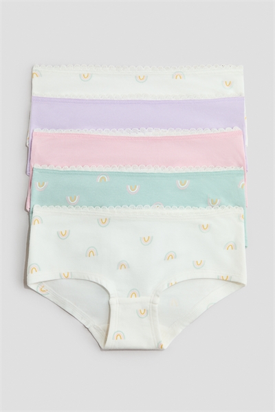 Хлопковые трусы-хипстеры в упаковке из 5 штук артикул 1289481003