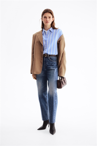 Рубашка из смесового льна оверсайз артикул 1311444001