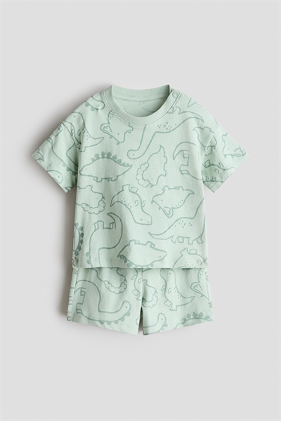 Детский комплект одежды из хлопка: футболка и шорты артикул 1314916003