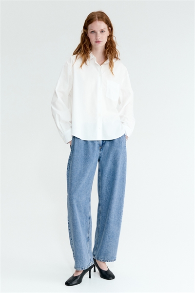 Рубашка из поплина в стиле оверсайз артикул 1316799007