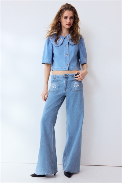 Джинсы с широкой стандартной талией артикул 1321842001