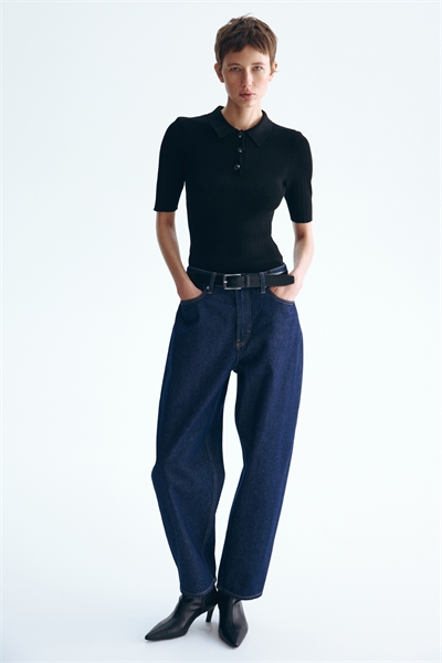 Топ из трикотажа с узором «поинтел» артикул 1329964003