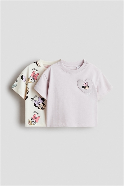 Хлопковые футболки с принтом детские, 2 штуки артикул 1315786001