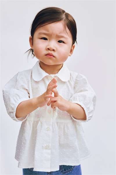 Блузка из хлопкового плюмети артикул 1298242001