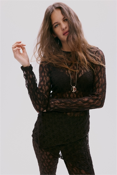 Асимметричный топ с кружевным эффектом артикул 1320263001