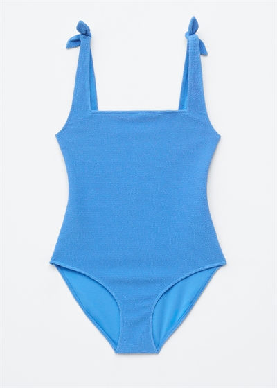 Текстурированный купальник с завязками-бабочками артикул 1138292023