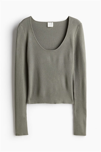 Трикотажный топ в рубчик артикул 1209830005