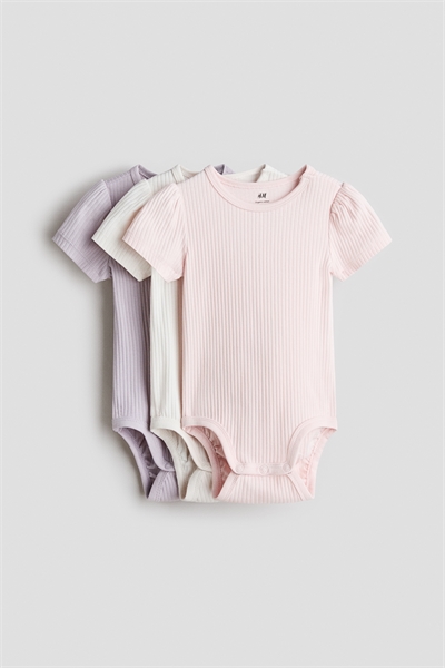 3-пакетные хлопковые боди с ребристой текстурой артикул 1268853005