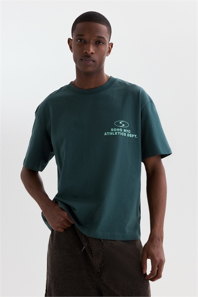 Футболка свободного кроя с принтом артикул 1313924006