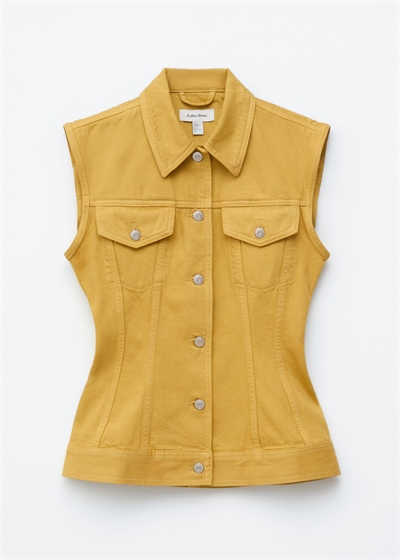 Приталенный джинсовый жилет артикул 1343320001