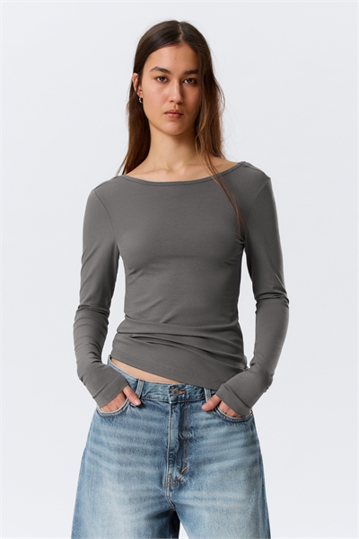 Топ с глубокой спиной и длинными рукавами артикул 1305067002