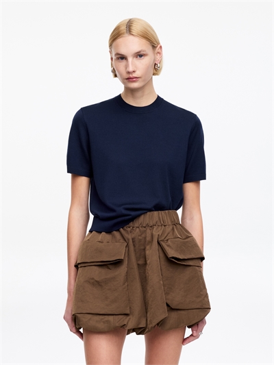 Вязаная футболка из мериносовой шерсти артикул 1236180008