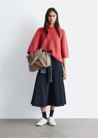 Трикотажная футболка из смеси мохера артикул 1322499002