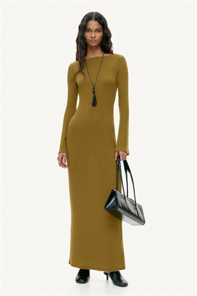 Макси-платье из текстурированного трикотажа артикул 1319093002