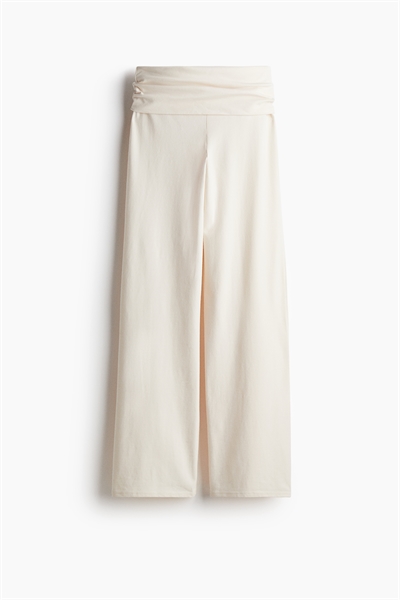 Брюки из джерси с откидным поясом артикул 1272298003