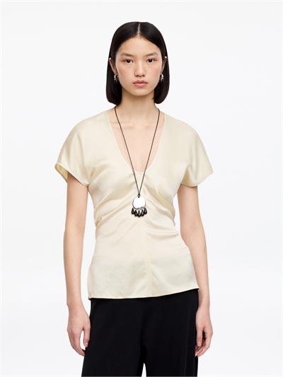 Драпированный атласный топ артикул 1333034001