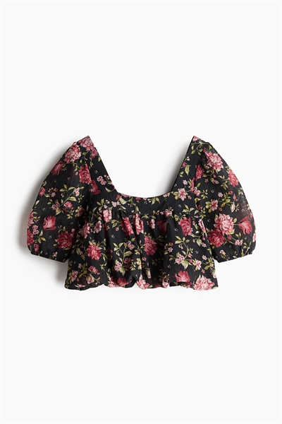 Блузка с узорчатым поясом артикул 1269199002