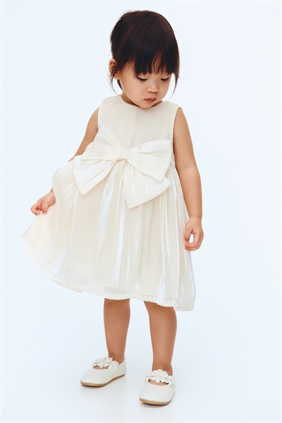 Платье из органзы с декором в виде банта артикул 1242636007