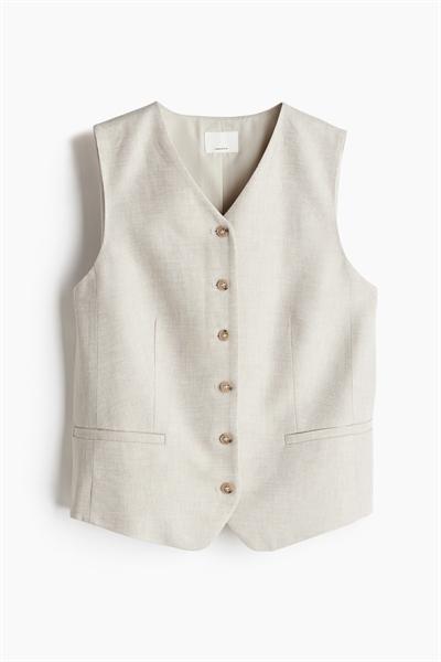 Костюмная жилетка из льняного бленда артикул 1275503001
