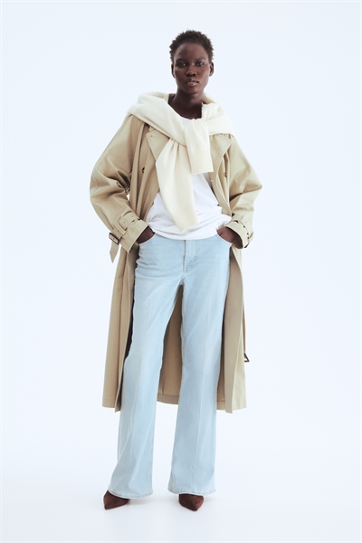 Расклешенные высокие джинсы артикул 1302894017