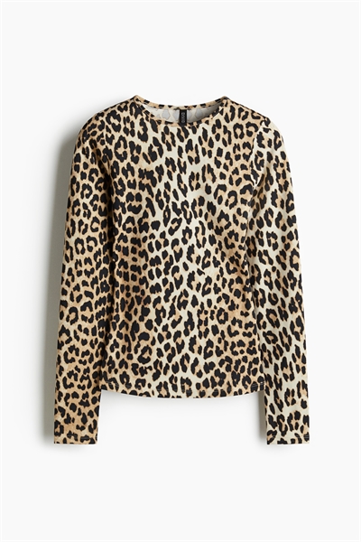 Топ из джерси с длинными рукавами артикул 1294075001