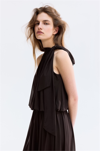 Топ с воротником-шарфом артикул 1325658001