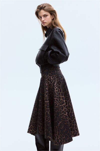 Расклешенная юбка из твила артикул 1329145001