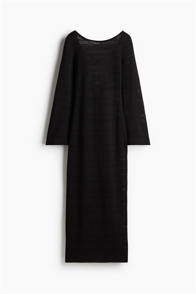 Платье из дырчатого трикотажа со шнуровкой артикул 1278840001