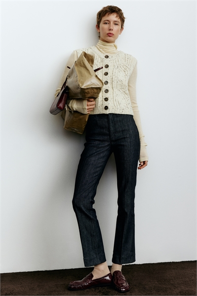 Расклешенные джинсы с высокой лодыжкой артикул 1314160001