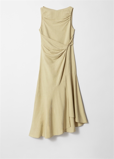 Асимметричное платье-миди с узлом-обертыванием артикул 1282643002