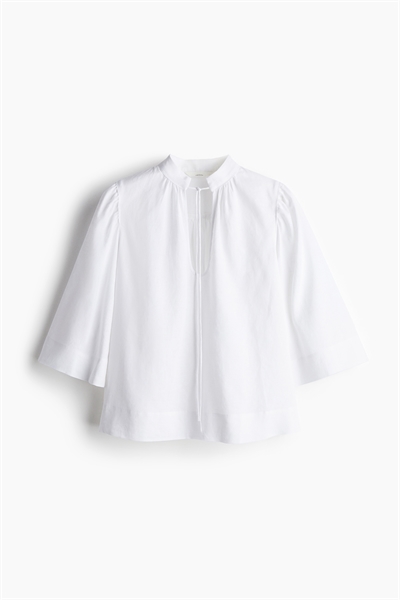 Блузка из льняного бленда артикул 1270760002