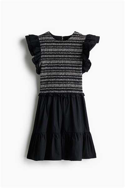 Платье из поплина с рукавами-воланами артикул 1270323001