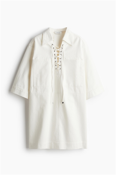 Джинсовое платье со шнуровкой артикул 1277303001