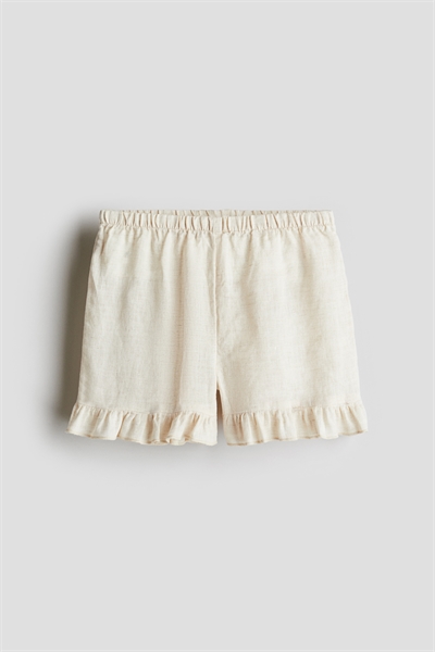 Льняные шорты с воланами артикул 1260484001