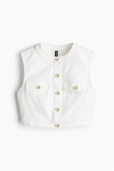 Обрезанный джинсовый топ артикул 1269499001