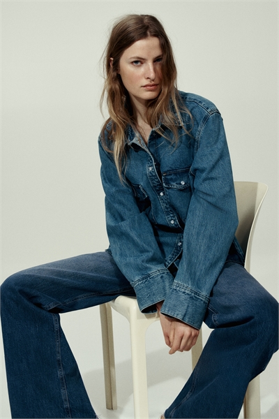 Джинсы с широкой высокой талией артикул 1045459073