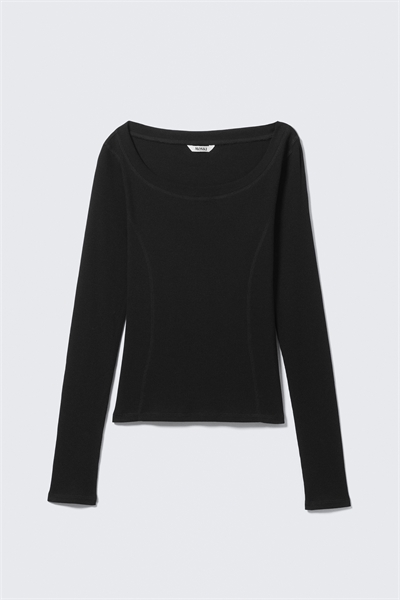 Топ с длинными рукавами и широким вырезом артикул 1293047003